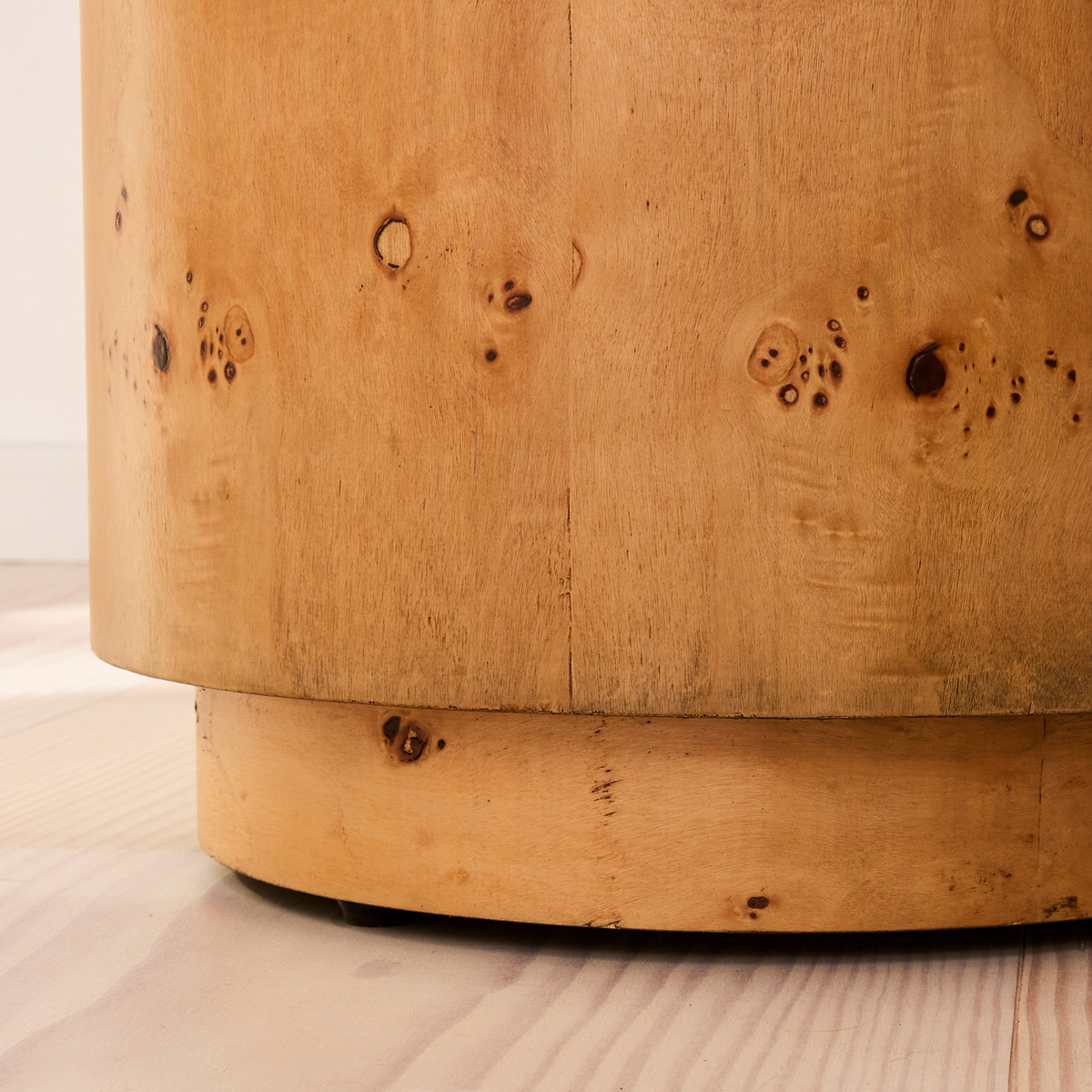 Arbour - Natural Burl Wood Premium Round Side Table