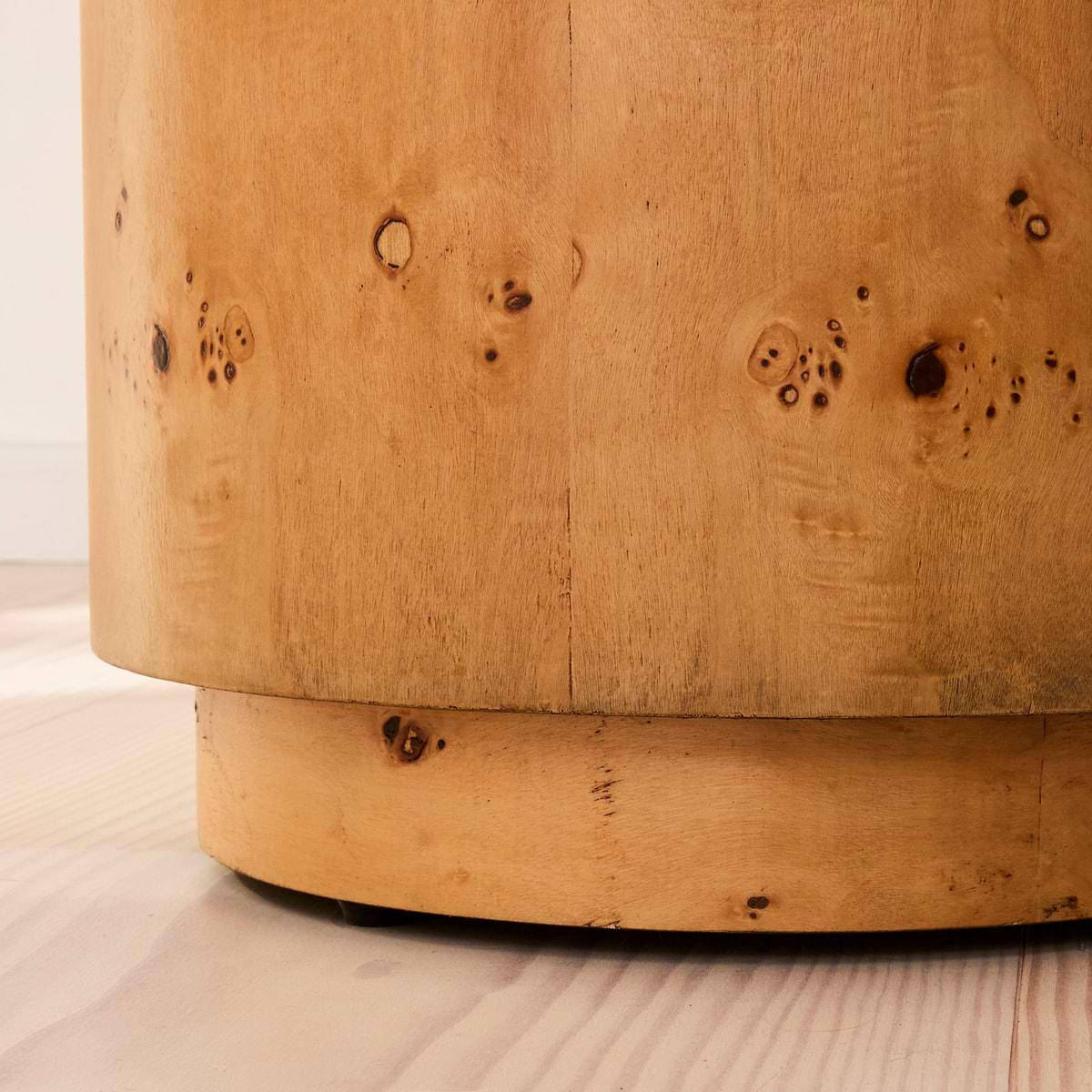 Arbour - Natural Burl Wood Premium Round Side Table