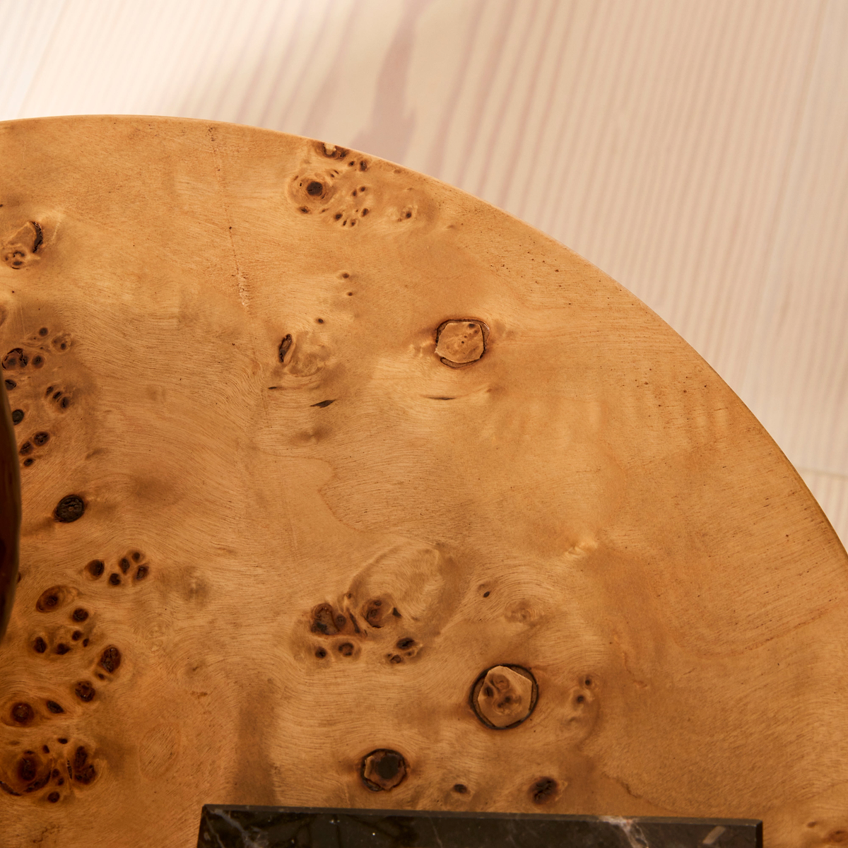 Arbour - Natural Burl Wood Premium Round Side Table