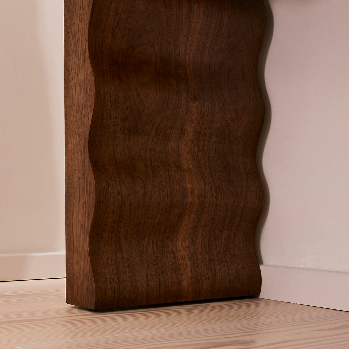 Serafina- Dark Wood Wavy Arched Premium Console Table