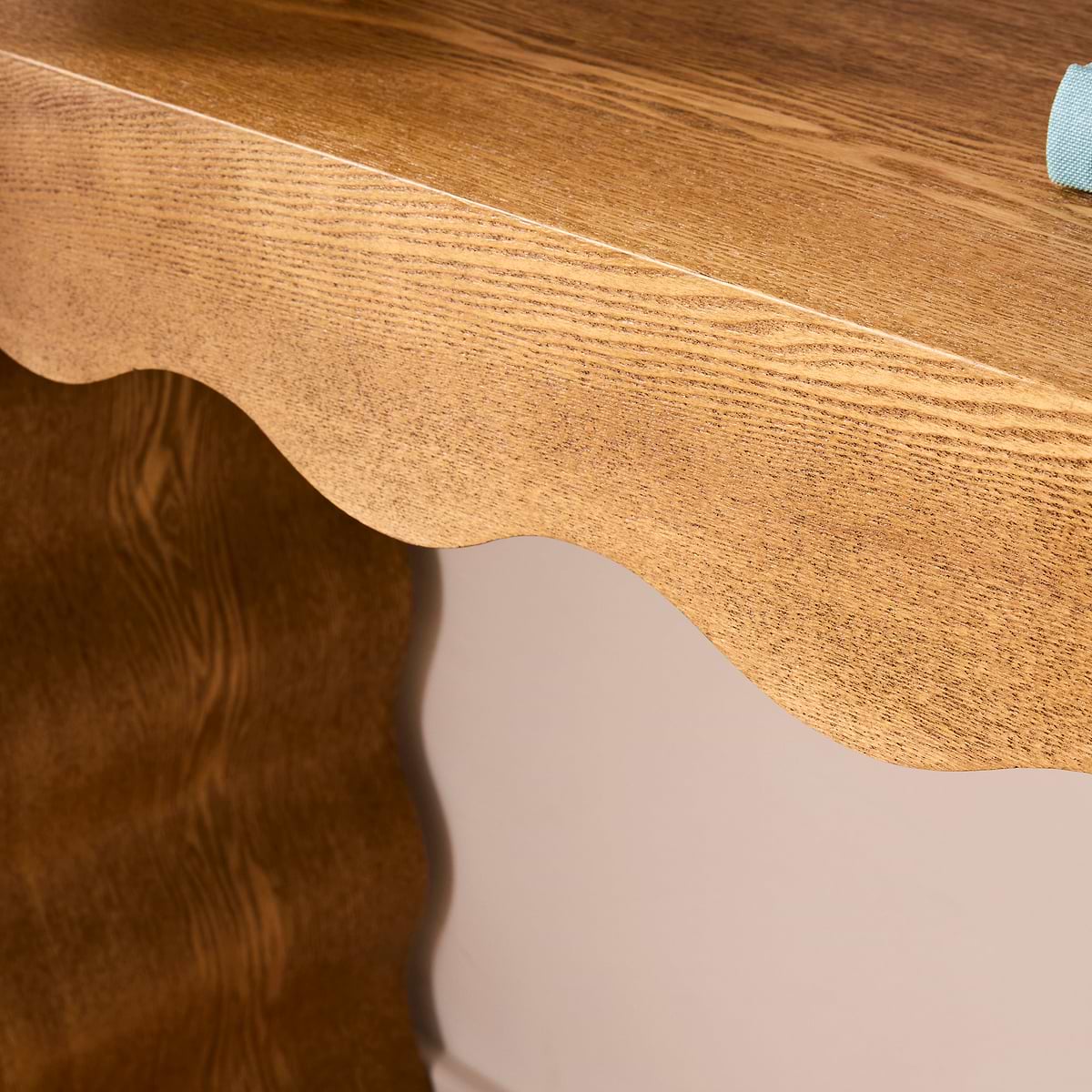 Serafina- Warm Wood Wavy Arched Premium Console Table