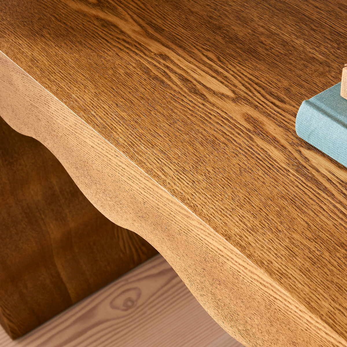 Serafina- Warm Wood Wavy Arched Premium Console Table