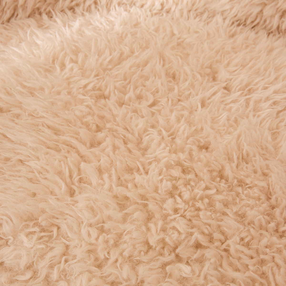 Chester - Fur Accent Chair Cream & Warm Wood