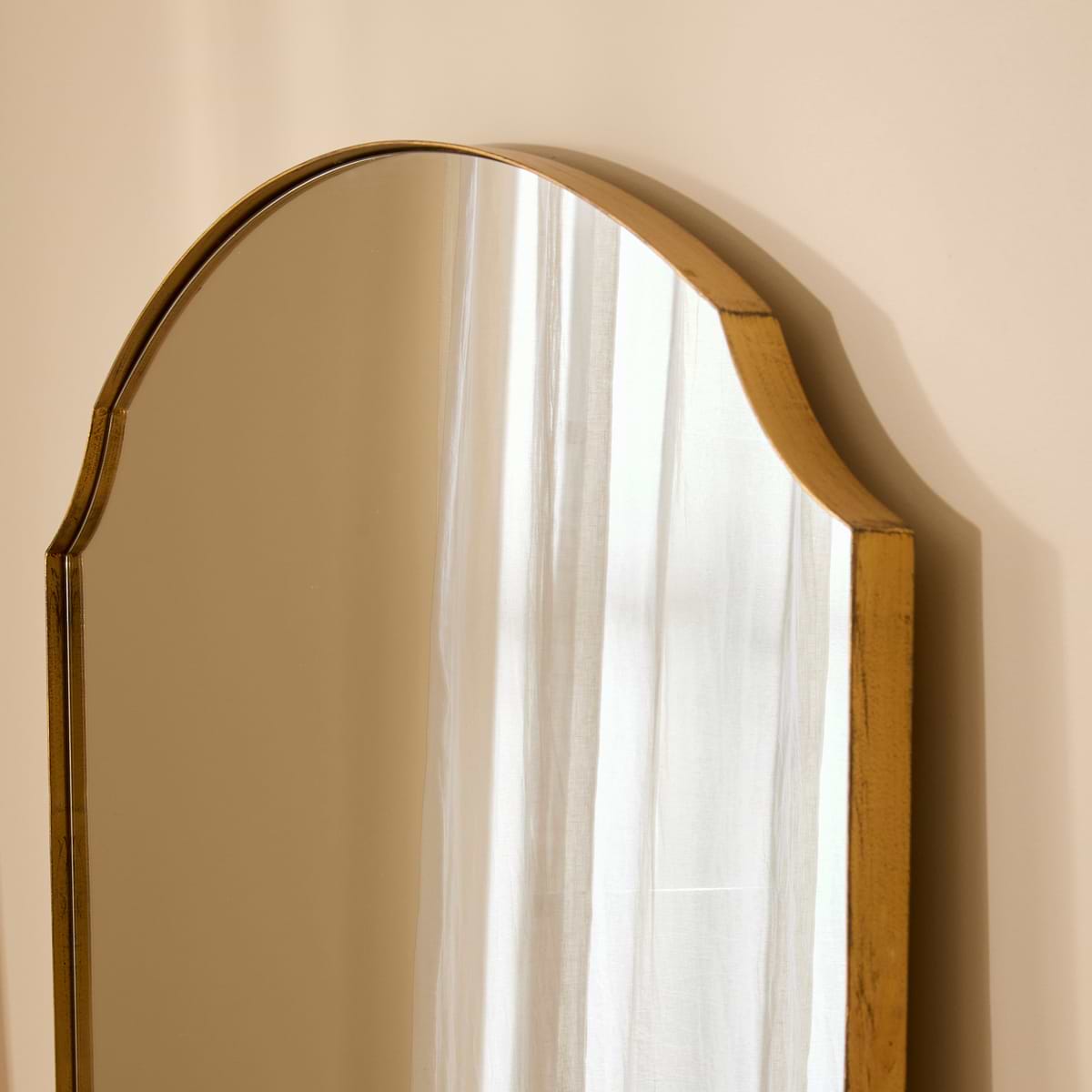 Isla - Gold Full Length Arched Metal Mirror 170cm x 80cm