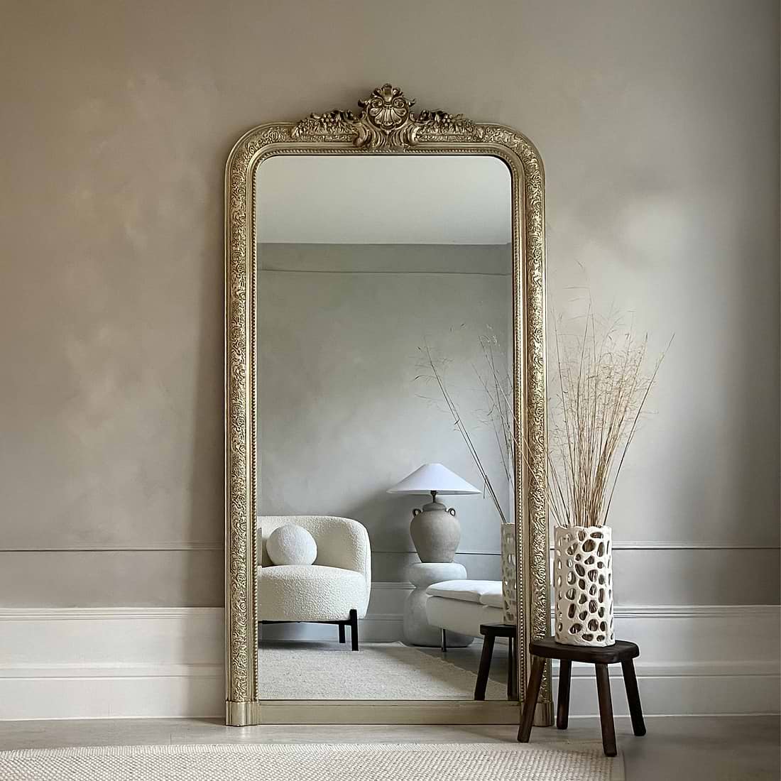 Kensington Full Length Champagne Ornate Mirror 196cm x 100cm