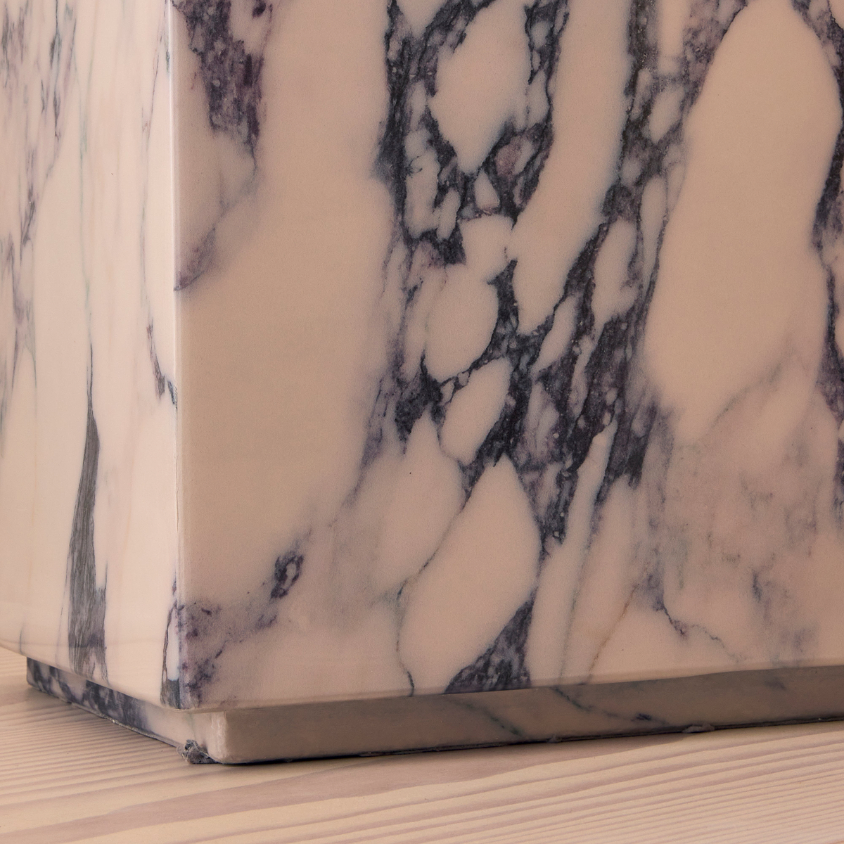 Atella - Arabescato Rectangular Premium Solid Marble Side Table