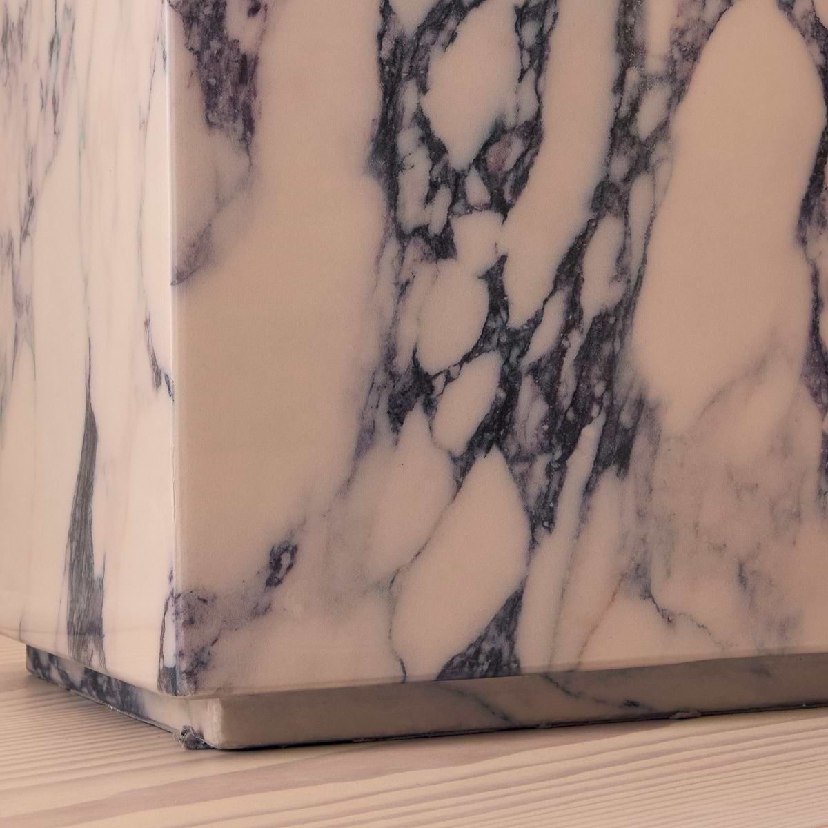 Atella - Arabescato Rectangular Premium Solid Marble Side Table