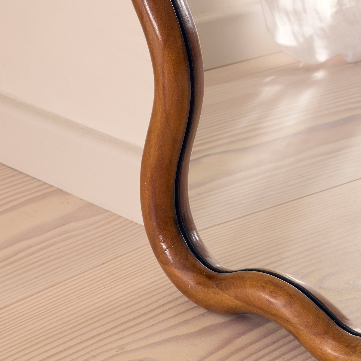Marea - Dark Wood Wavy Retro Full Length Mirror 170cm x 80cm