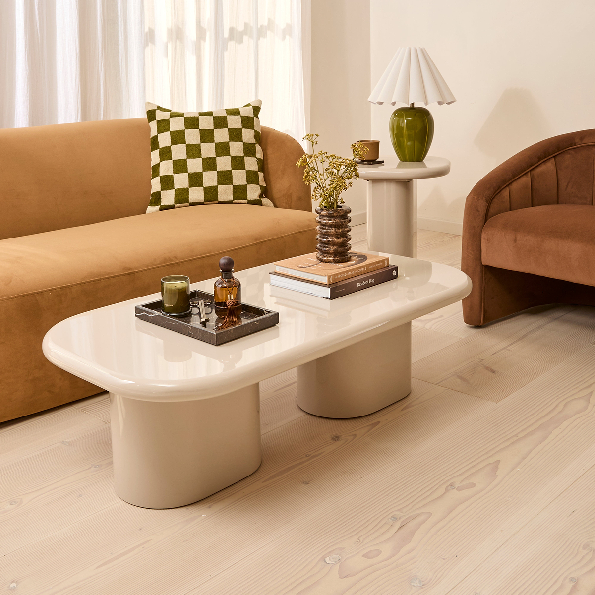 Rivington - High Gloss Ivory Large Rectangular Coffee Table