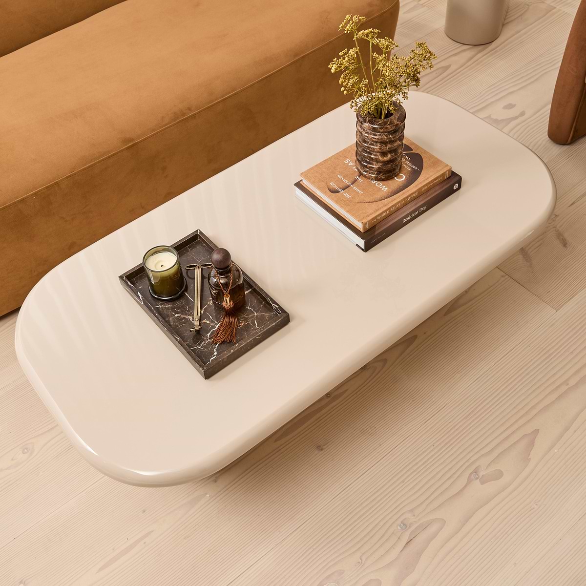 Rivington - High Gloss Ivory Large Rectangular Coffee Table