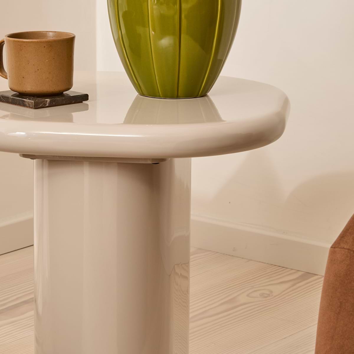 Rivington - High Gloss Ivory Rectangular Side Table