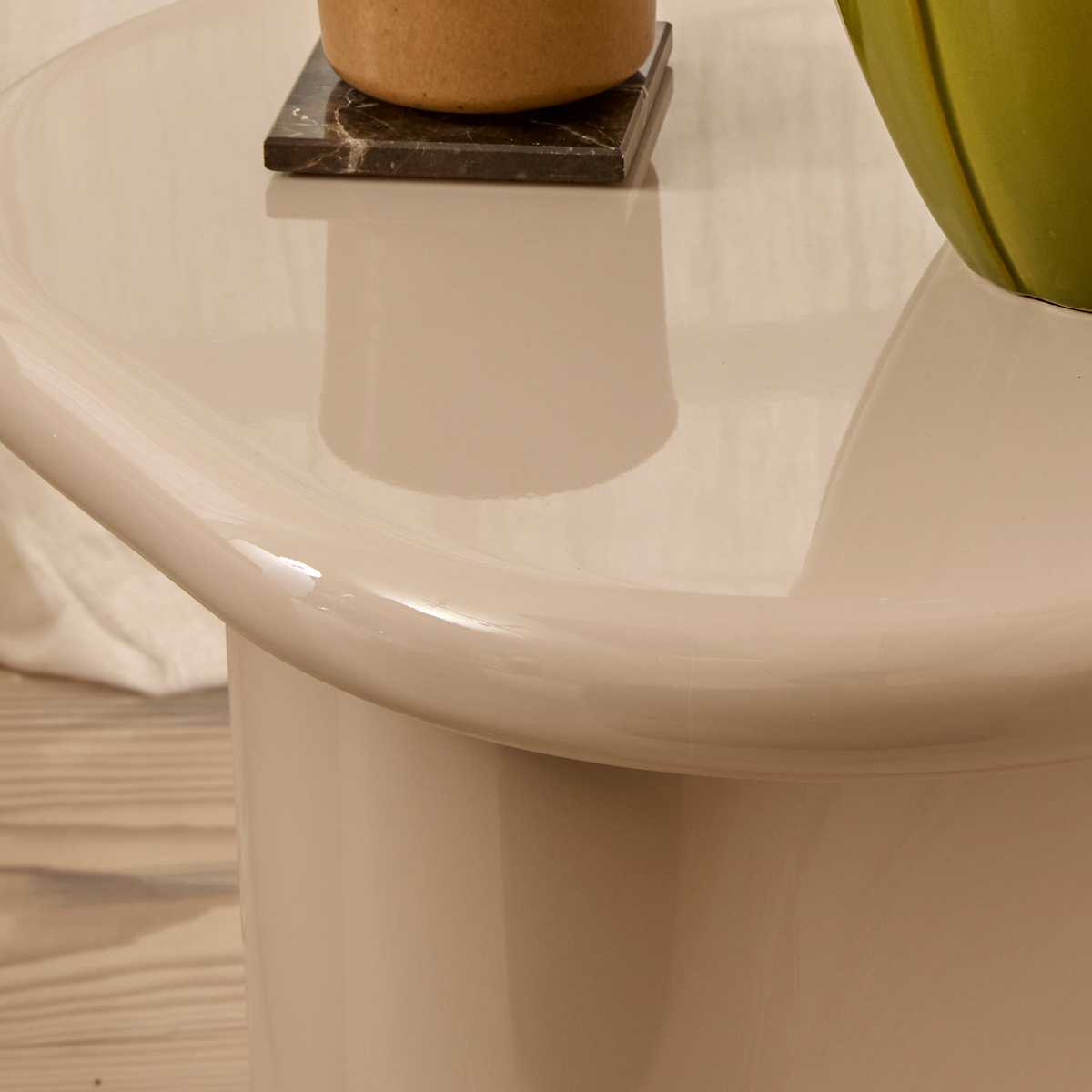 Rivington - High Gloss Ivory Rectangular Side Table
