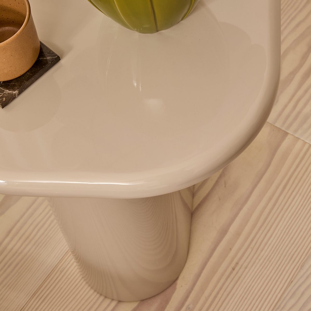 Rivington - High Gloss Ivory Rectangular Side Table
