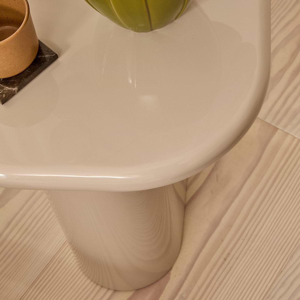 Rivington - High Gloss Ivory Rectangular Side Table