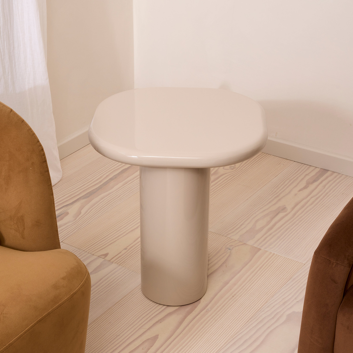 Rivington - High Gloss Ivory Rectangular Side Table