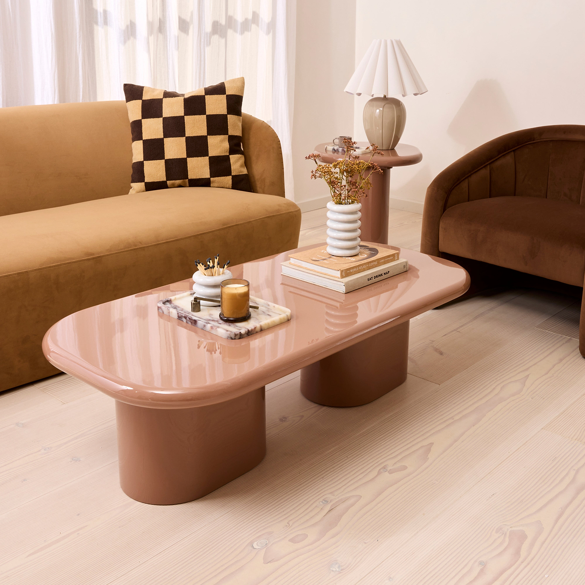 Rivington - High Gloss Mocha Large Rectangular Coffee Table