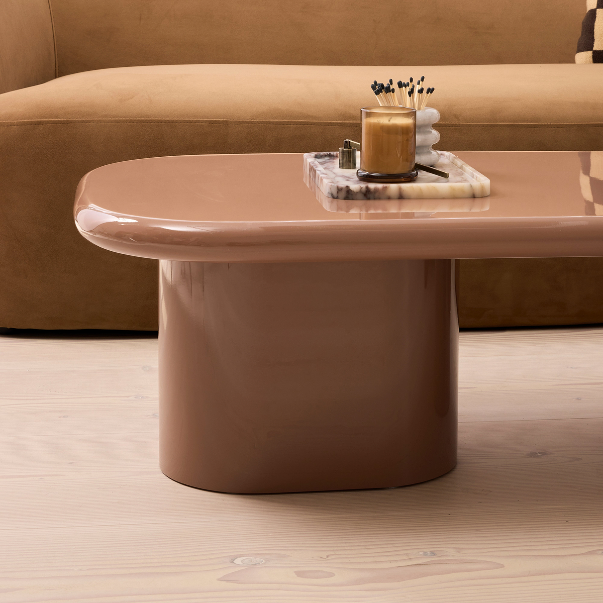 Rivington - High Gloss Mocha Large Rectangular Coffee Table