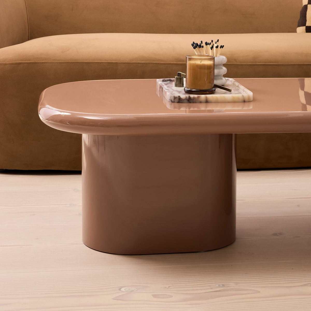 Rivington - High Gloss Mocha Large Rectangular Coffee Table