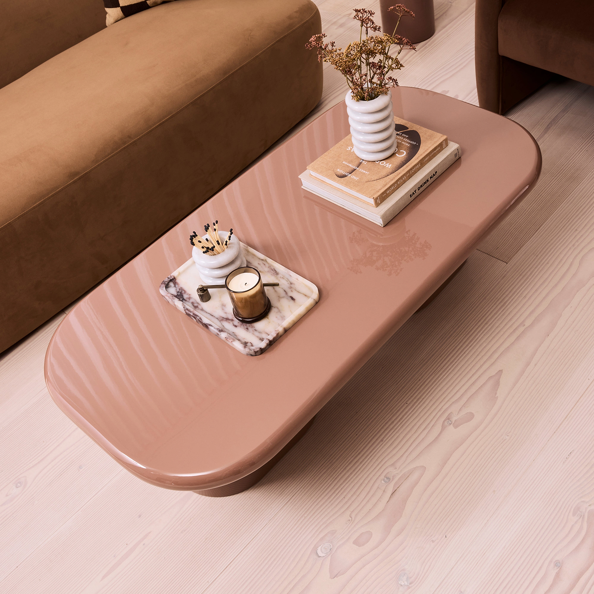 Rivington - High Gloss Mocha Large Rectangular Coffee Table