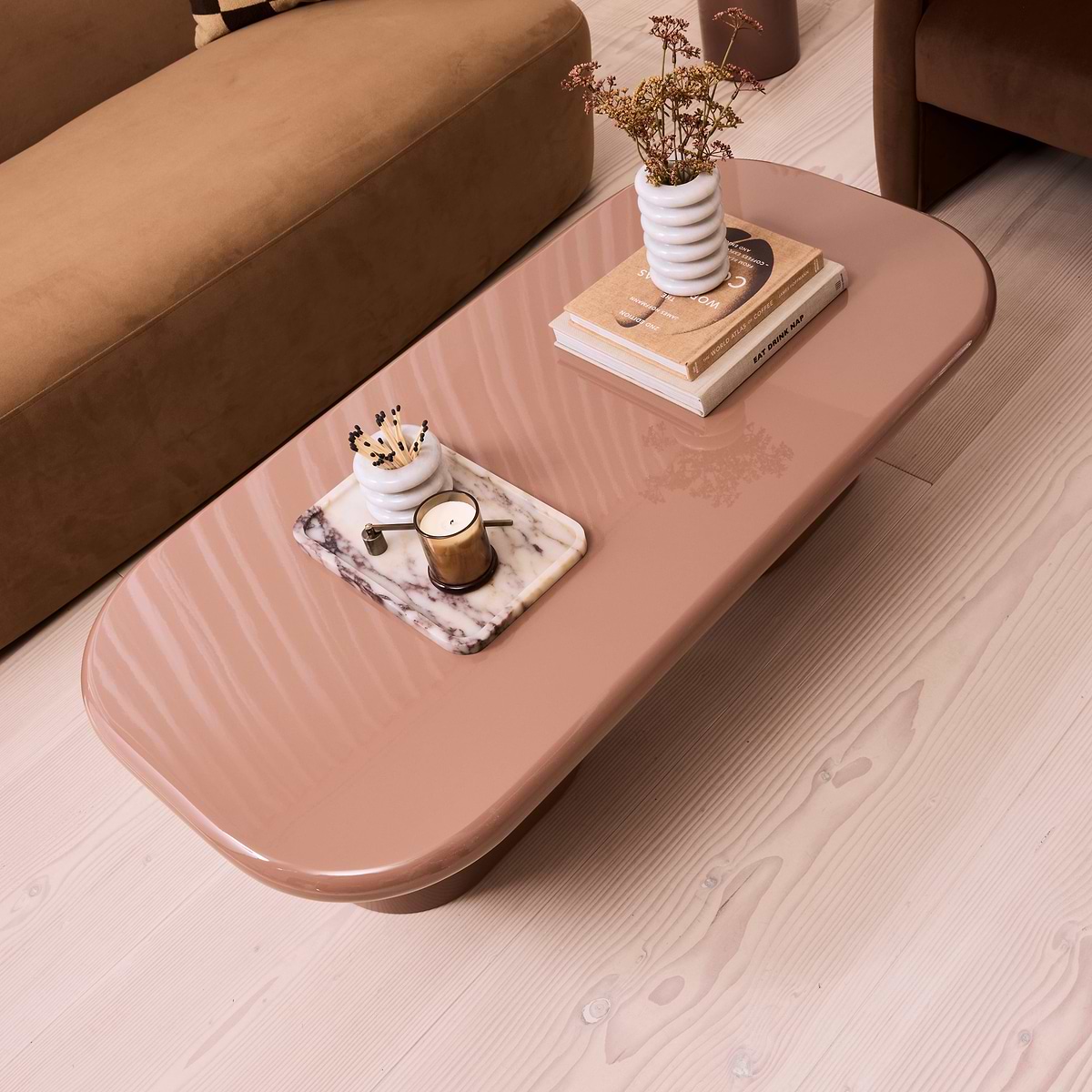 Rivington - High Gloss Mocha Large Rectangular Coffee Table