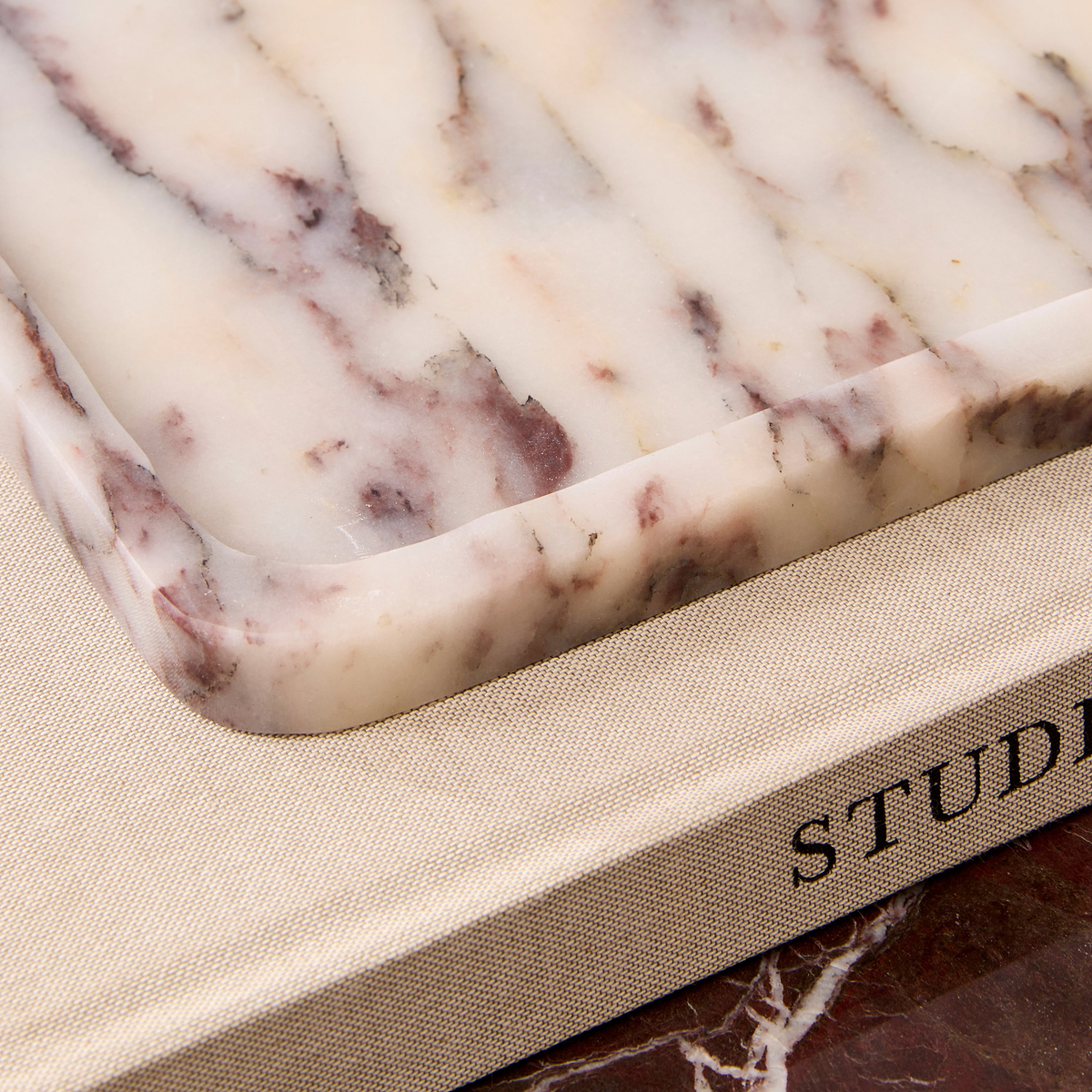 Travara - Calacatta Viola Marble Square Decorative Tray