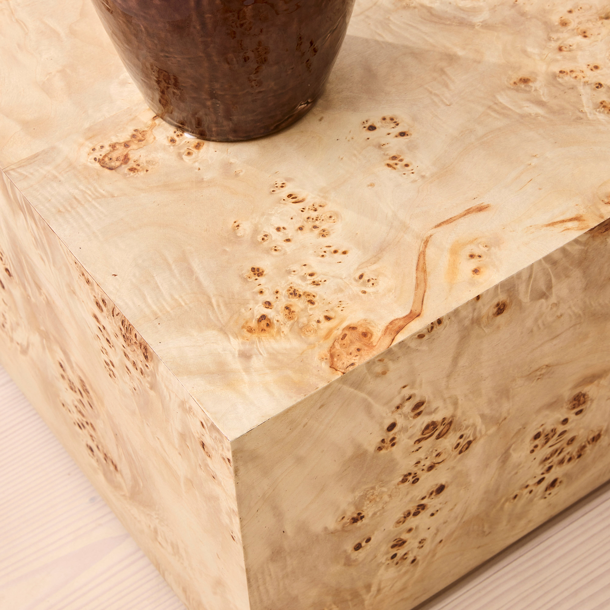 Willow - Natural Burl Wood Rectangular Coffee Table
