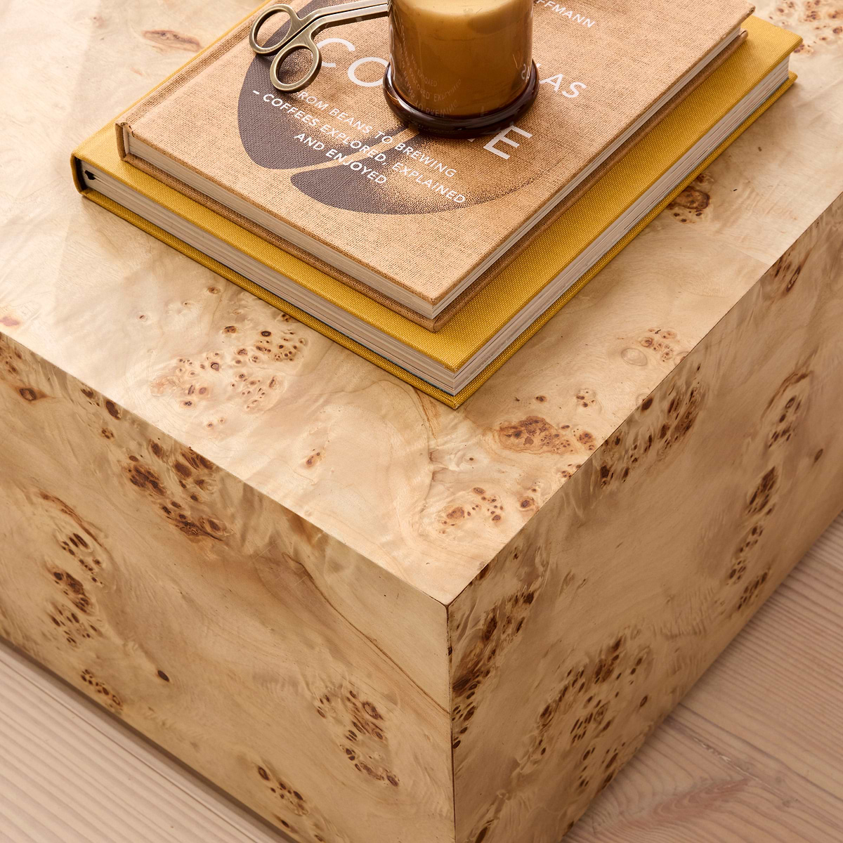 Willow - Natural Burl Wood Rectangular Coffee Table