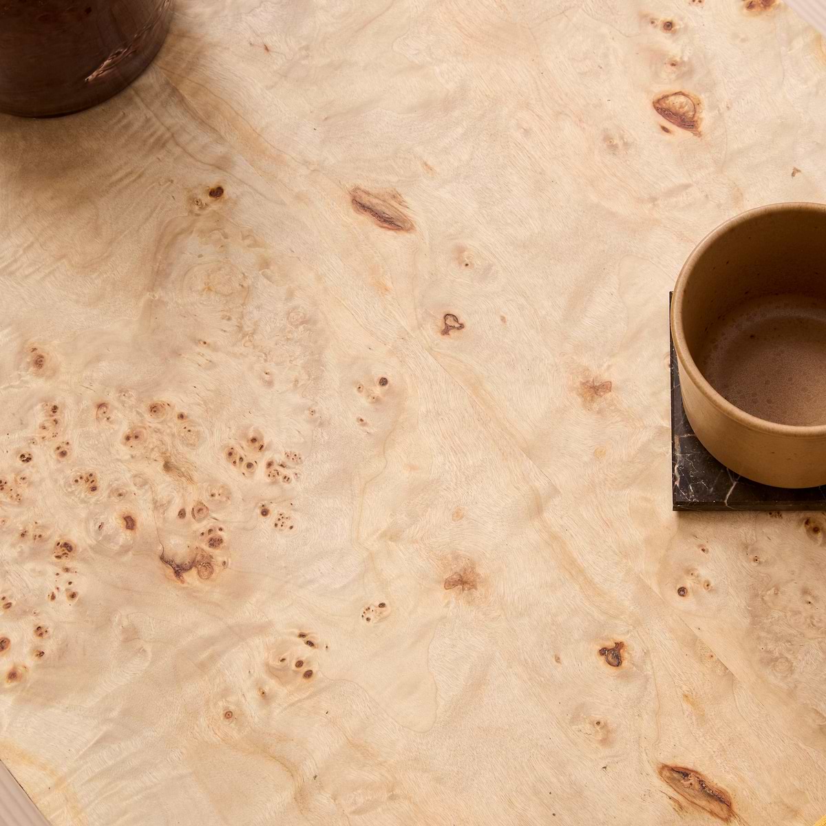 Willow - Natural Burl Wood Rectangular Coffee Table