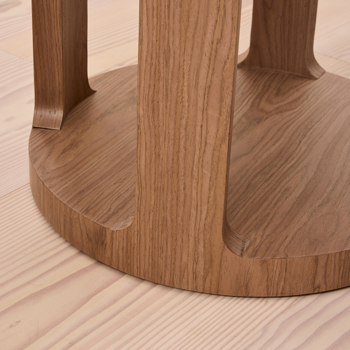 Milford - Light Emperador Round Washed Wood Side Table