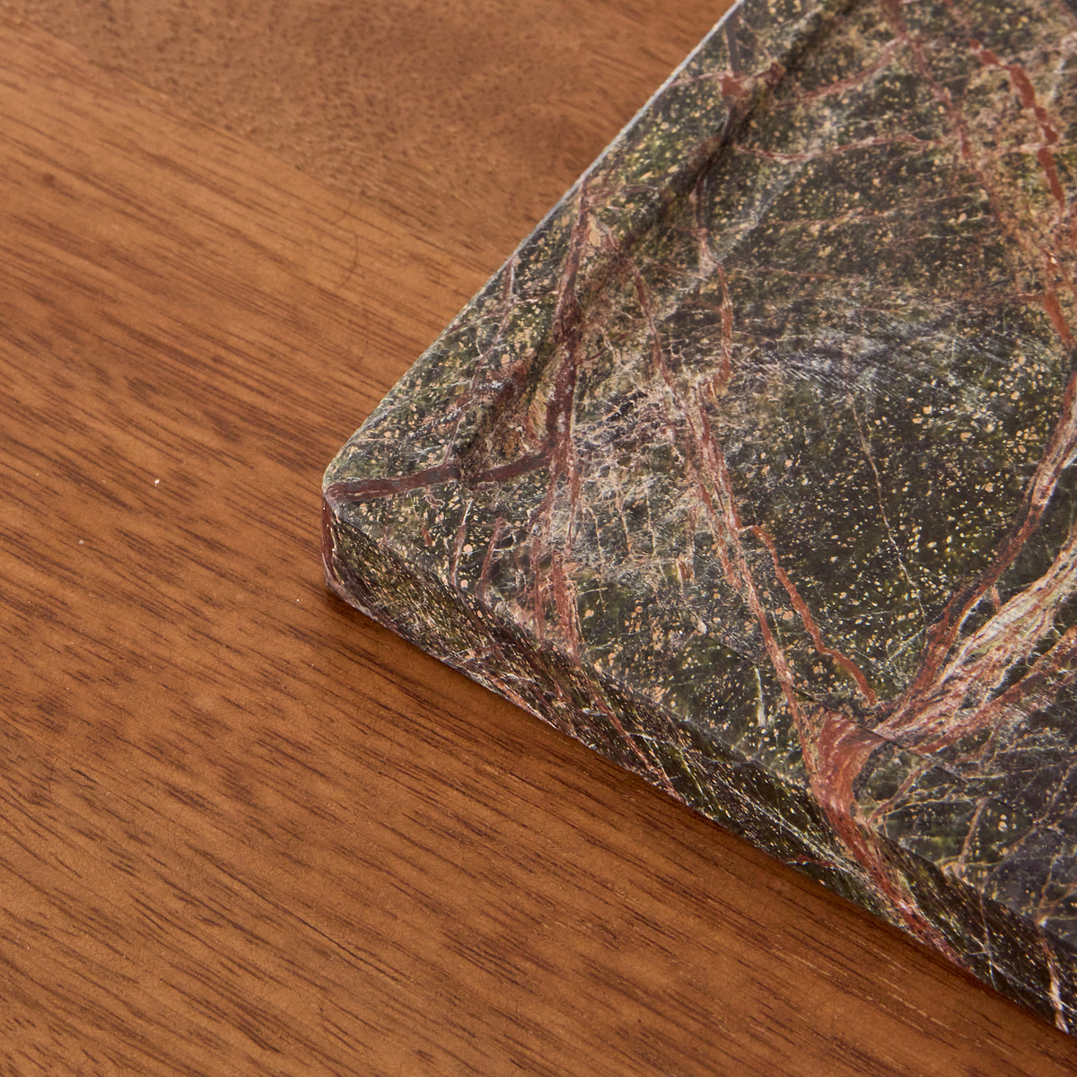 Travara - Green Marble Square Decorative Tray