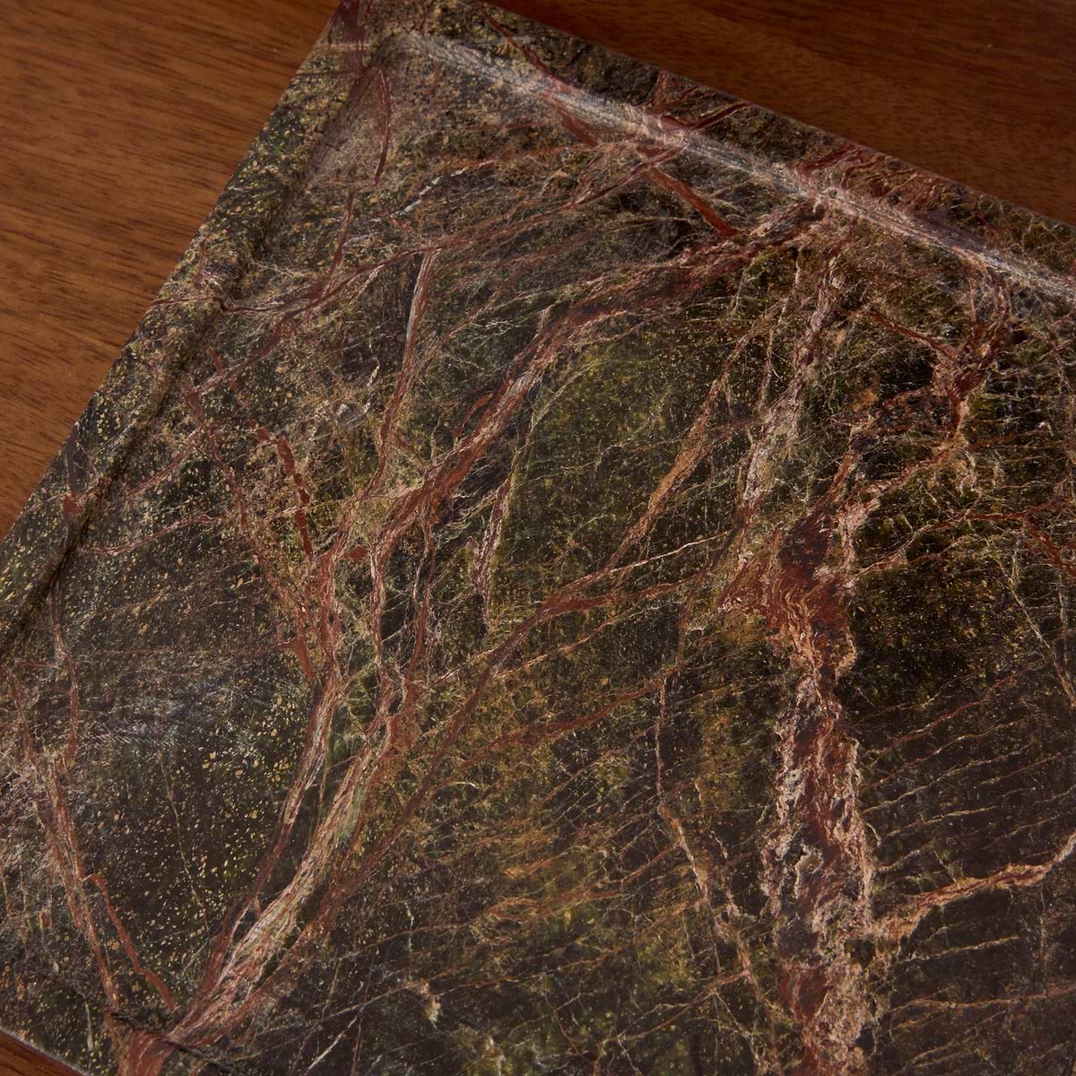Travara - Green Marble Square Decorative Tray