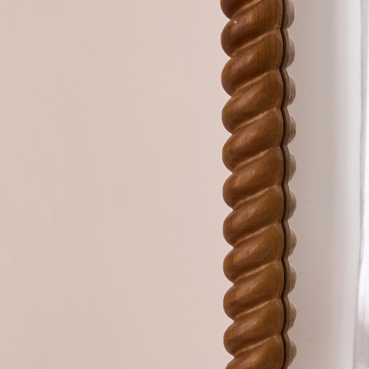Cordelia - Warm Wood Rope Twist Full Length Arched Mirror 170cm x 80cm