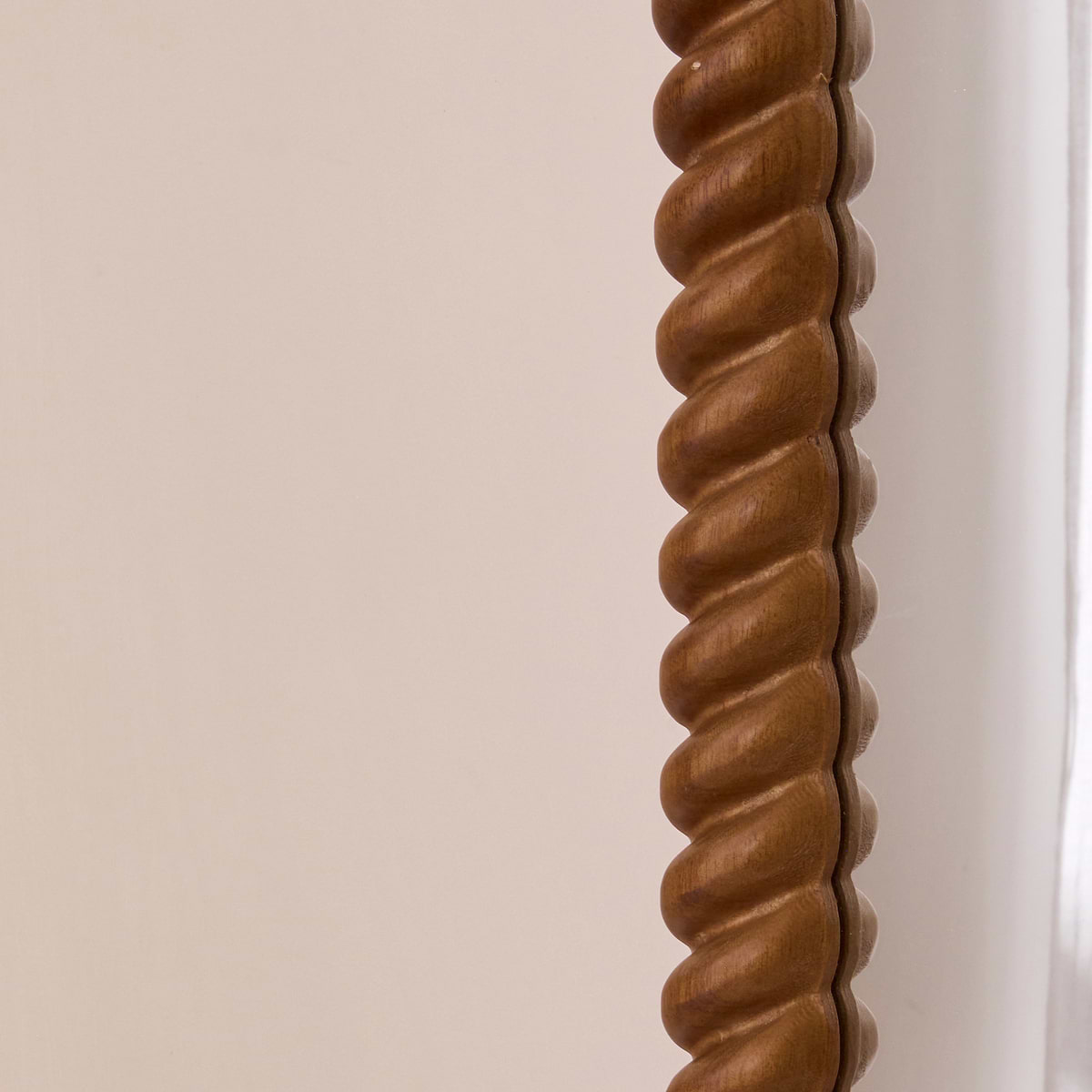 Cordelia - Warm Wood Rope Twist Full Length Arched Mirror 170cm x 80cm