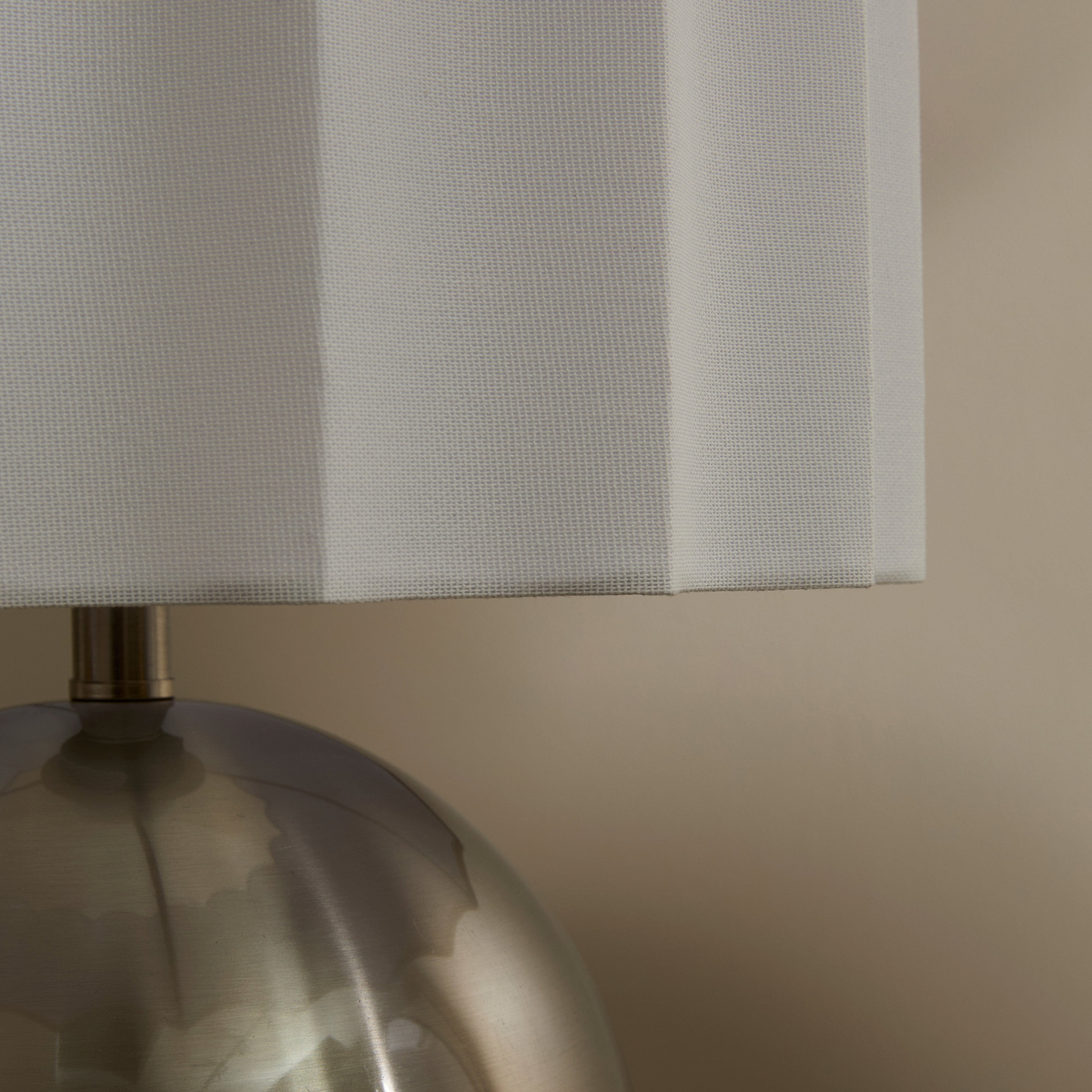 Caia - Brushed Steel Scallop Shade Table Lamp