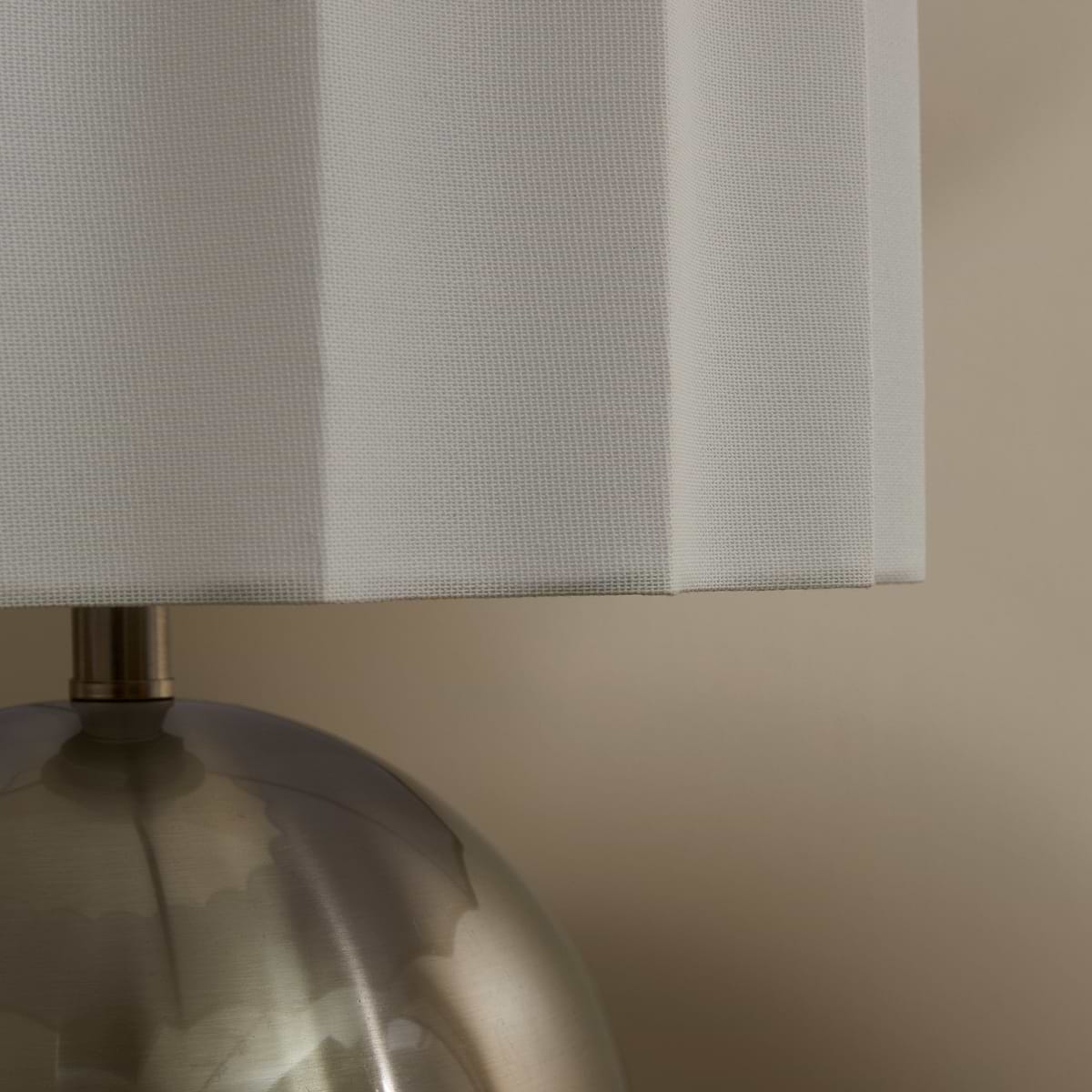 Caia - Brushed Steel Scallop Shade Table Lamp