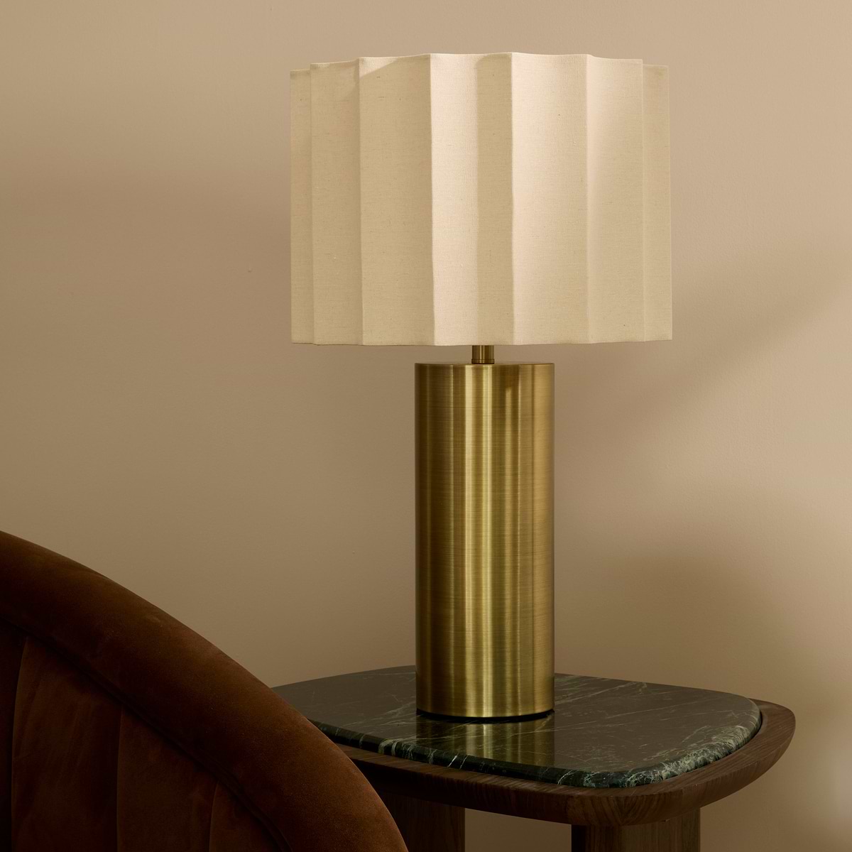 Castella - Antique Gold Scallop Shade Table Lamp