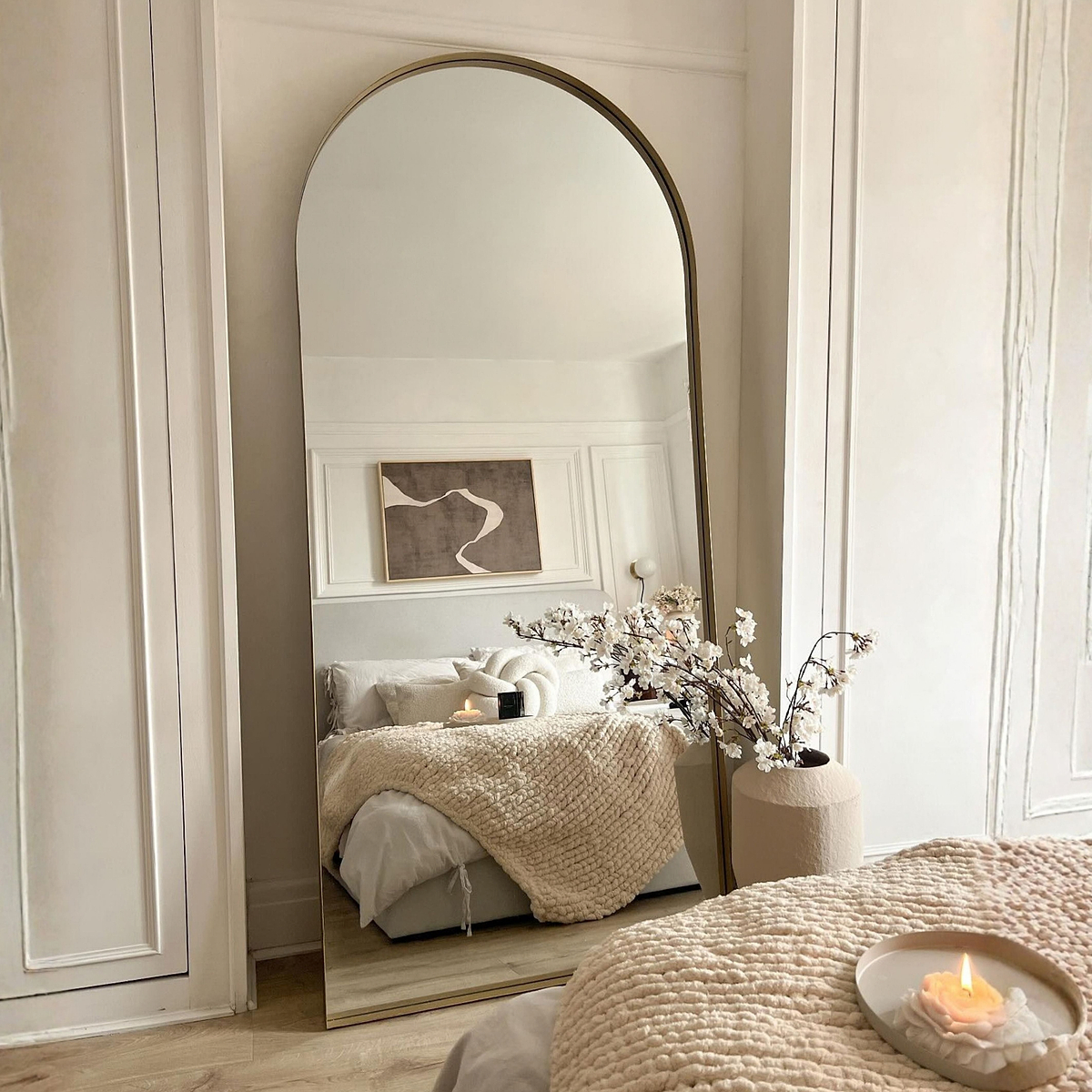 Arcus - Full Length Arched Gold Extra Large Metal Mirror 200cm x 90cm