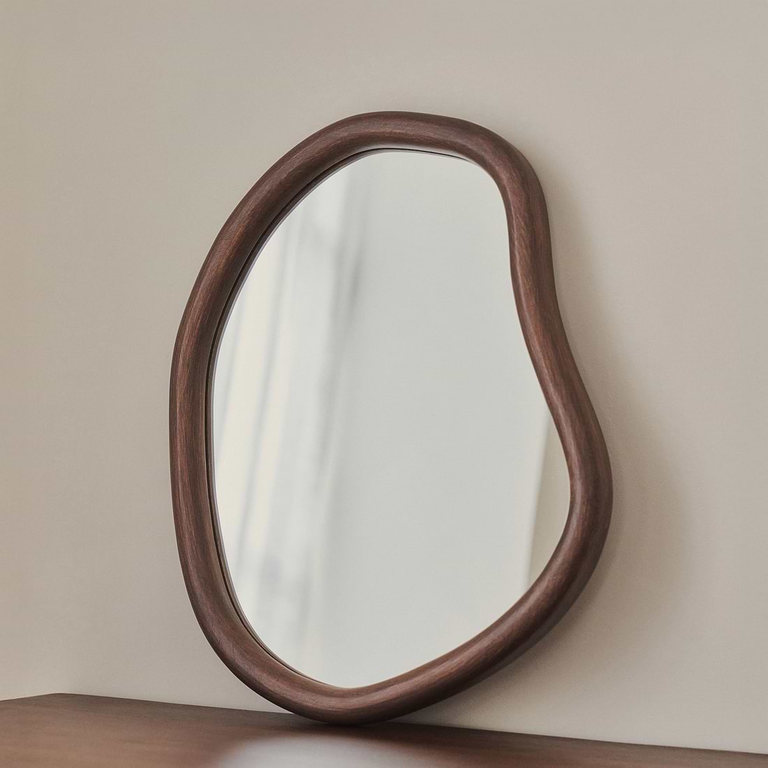 Aaliyah Dark Irregular Wall Mirror 42cm x 35cm