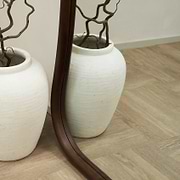 Detail shot of Extra Large Full Length Natural Organic Irregular Wooden Mirror corner