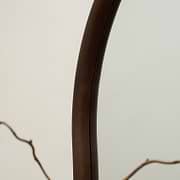 Closeup of Full Length Dark Wood Organic Irregular Wooden Mirror top corner