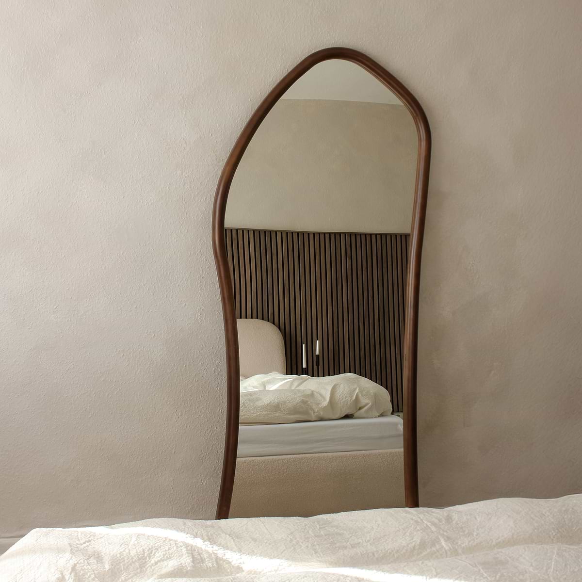 Aaliyah - Full Length Dark Wood Irregular Mirror 180cm x 80cm