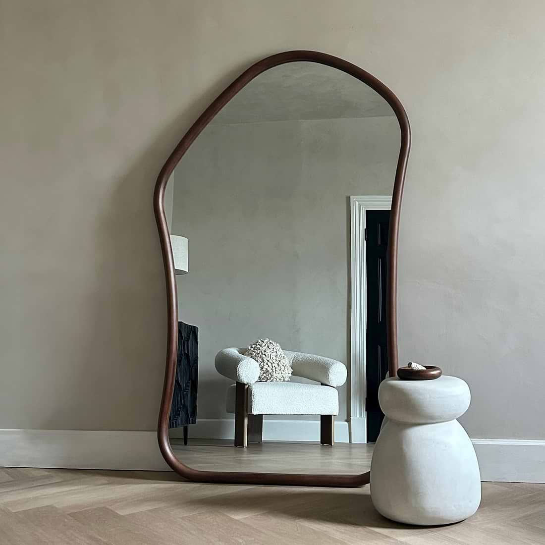 Aaliyah Extra Large Full Length Dark Irregular Mirror 180cm x 110cm