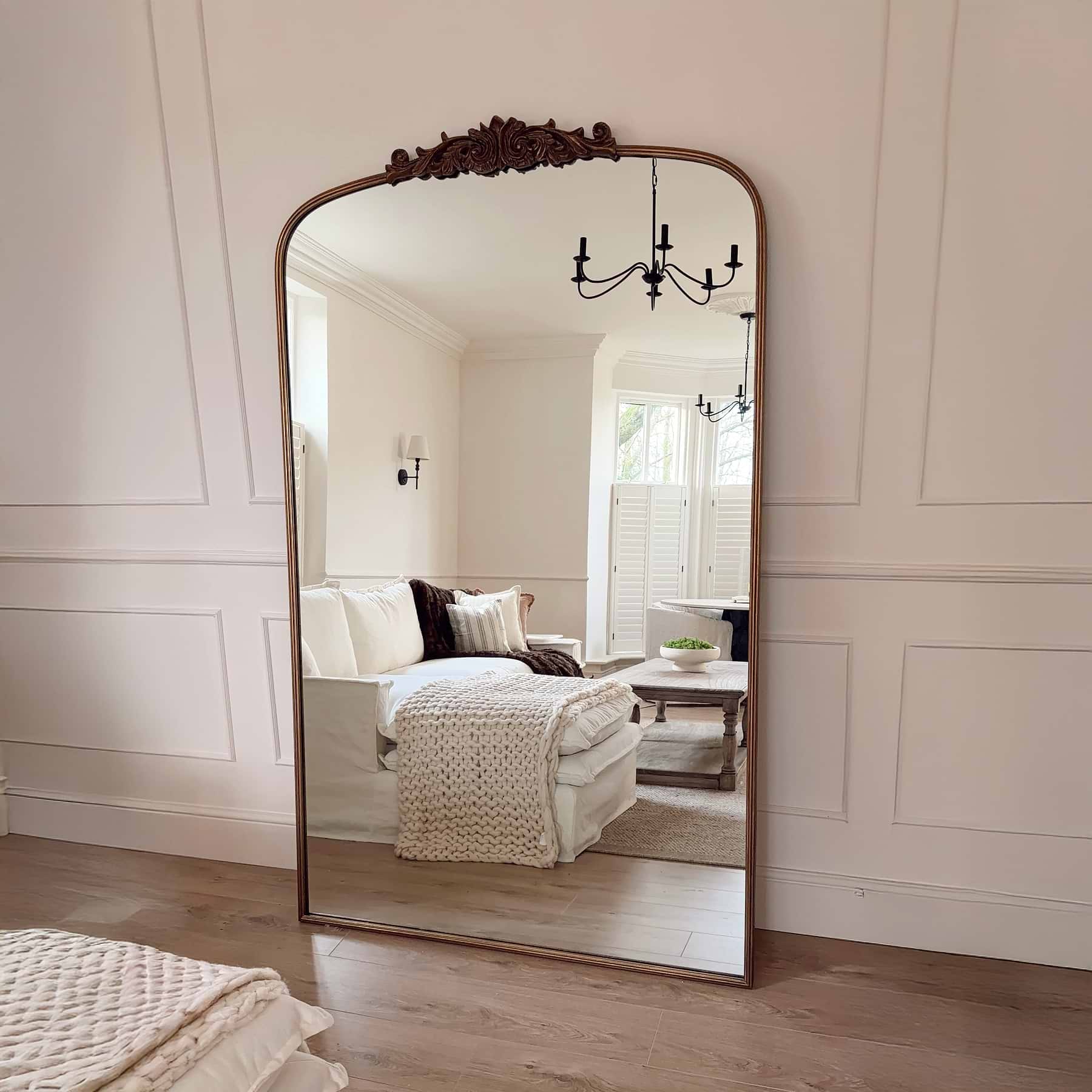 Amelia - Full Length Gold Arched Metal Mirror 200cm x 120cm