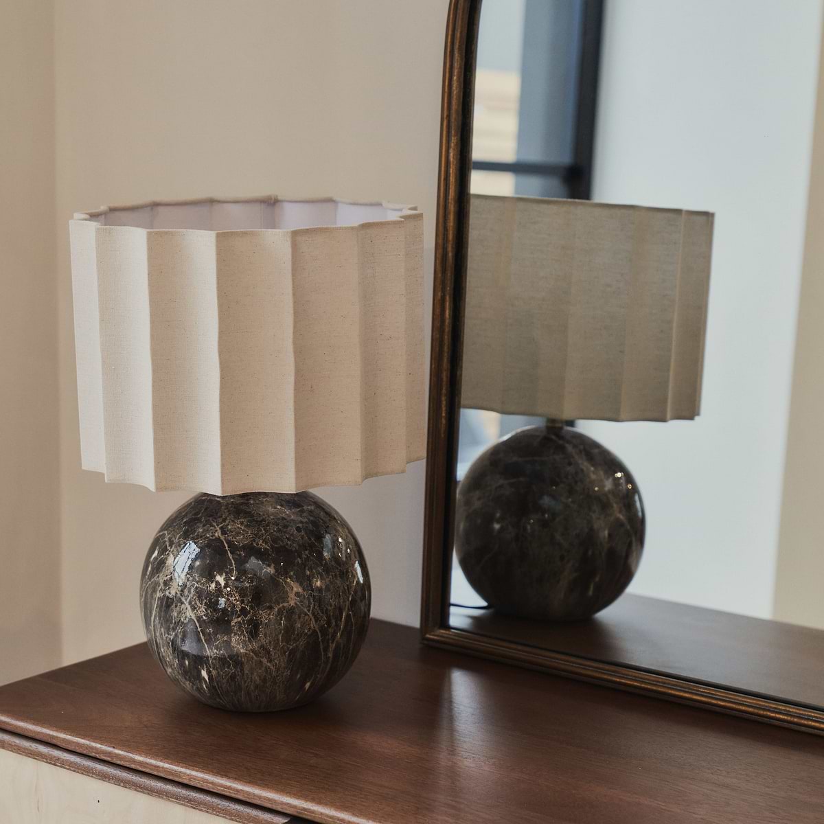 Amelia - Gold Arched Metal Overmantle Mirror 100cm x 87cm