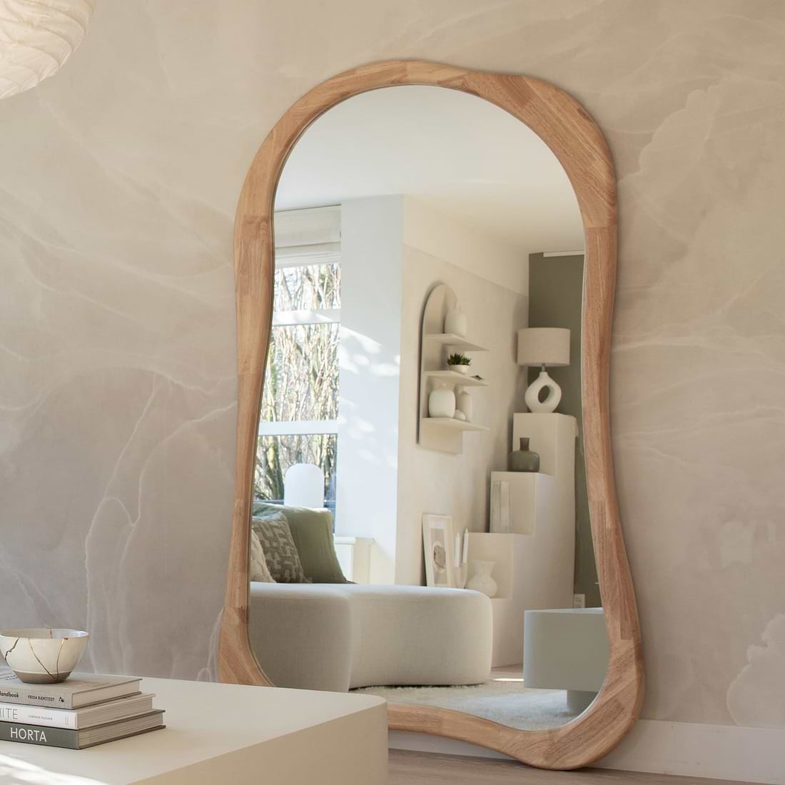 Arcurva Extra Large Full Length Light Irregular Mirror 190cm x 120cm