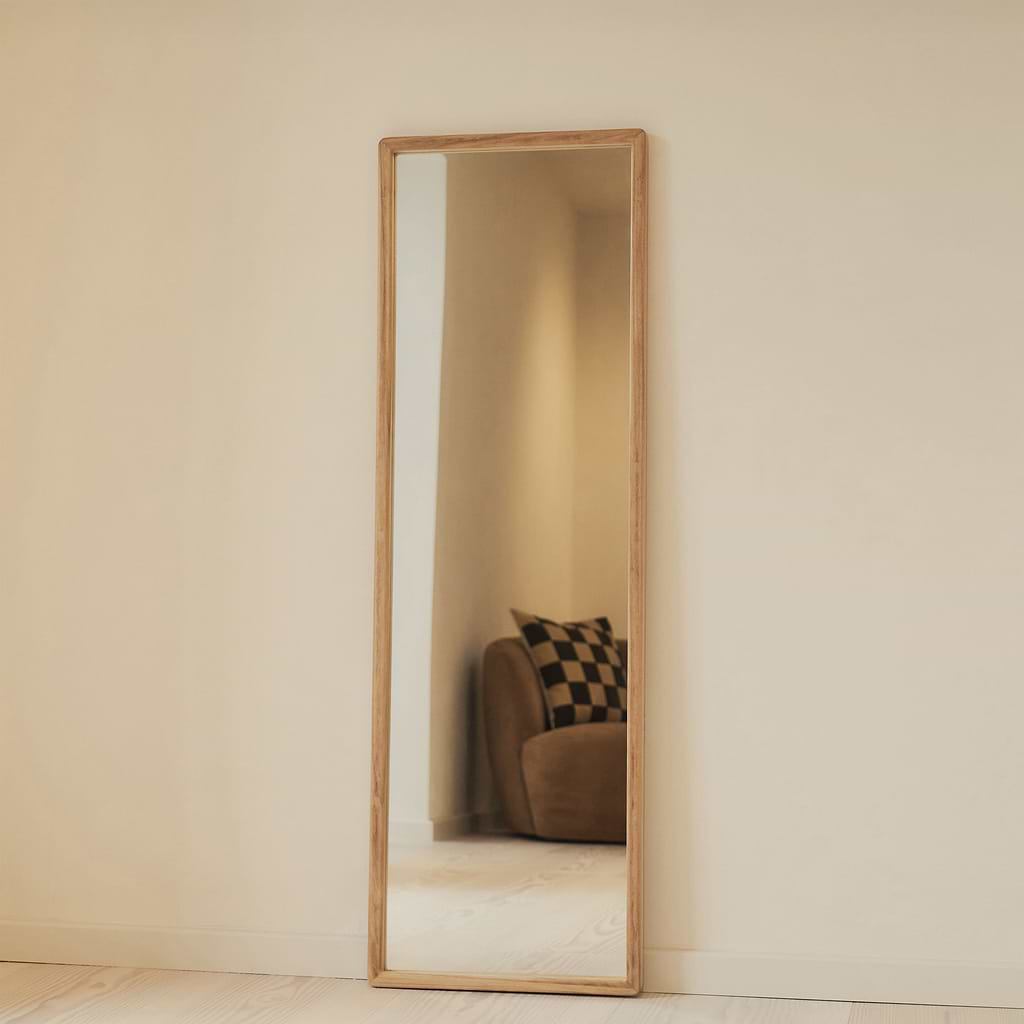 Arden Light Full Length Wooden Mirror 140cm x 45cm