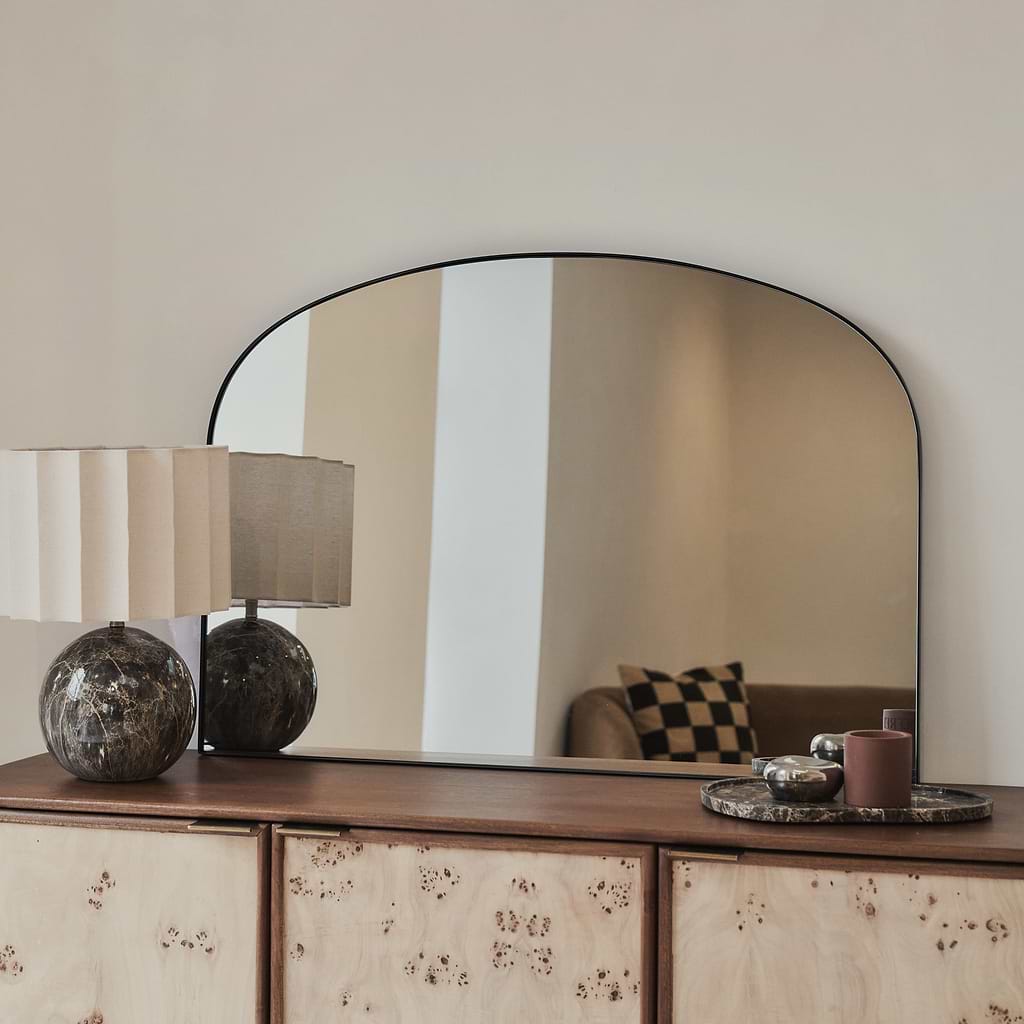 Aria Metal Overmantle Wall Mirror 100cm x 70cm