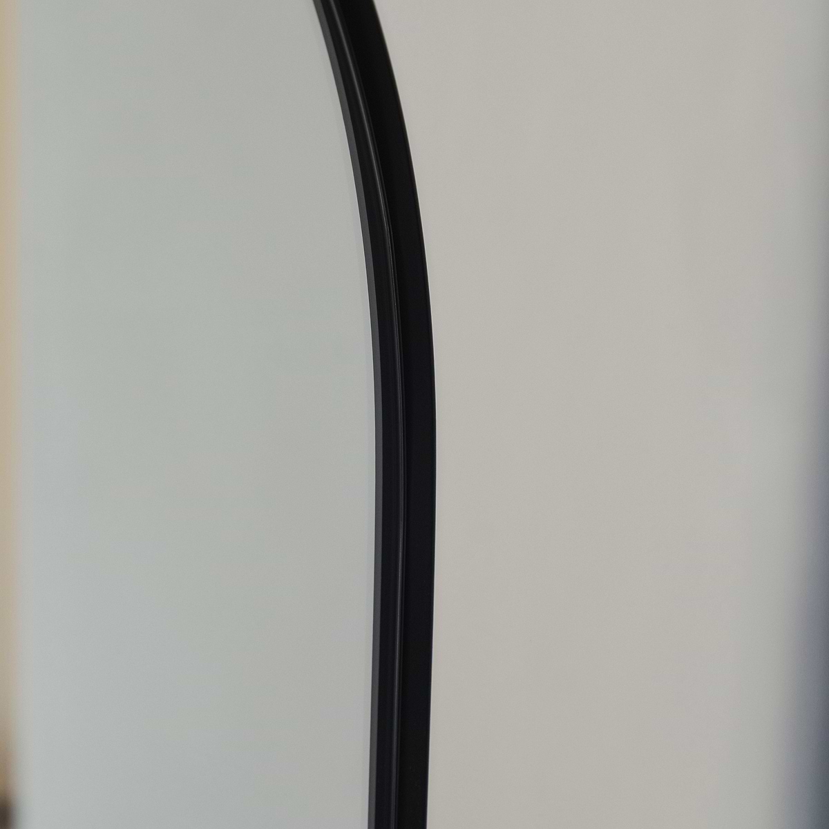 Aria - Black Metal Overmantle Wall Mirror 100cm x 70cm