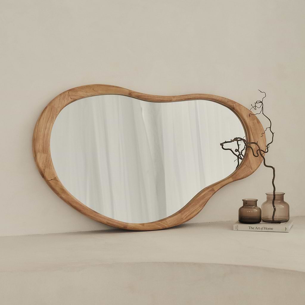 Arcurva Large Overmantle Light Irregular Mirror 130cm x 80cm
