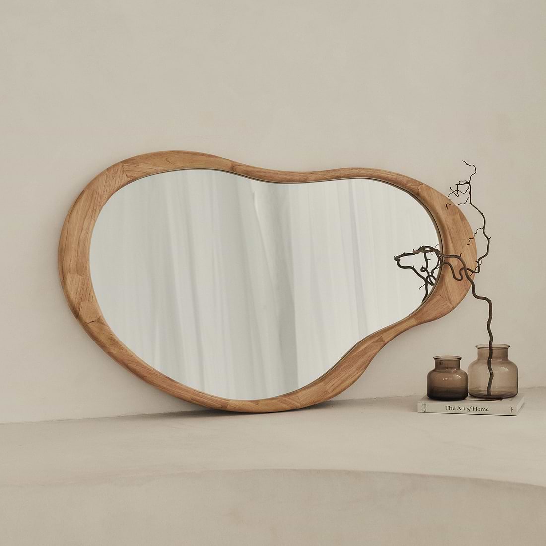 Arcurva Large Overmantle Light Irregular Mirror 130cm x 80cm